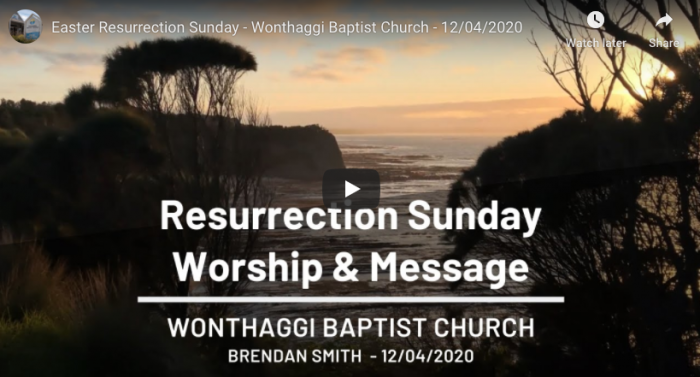 Resurrection Sunday 12th April 2020